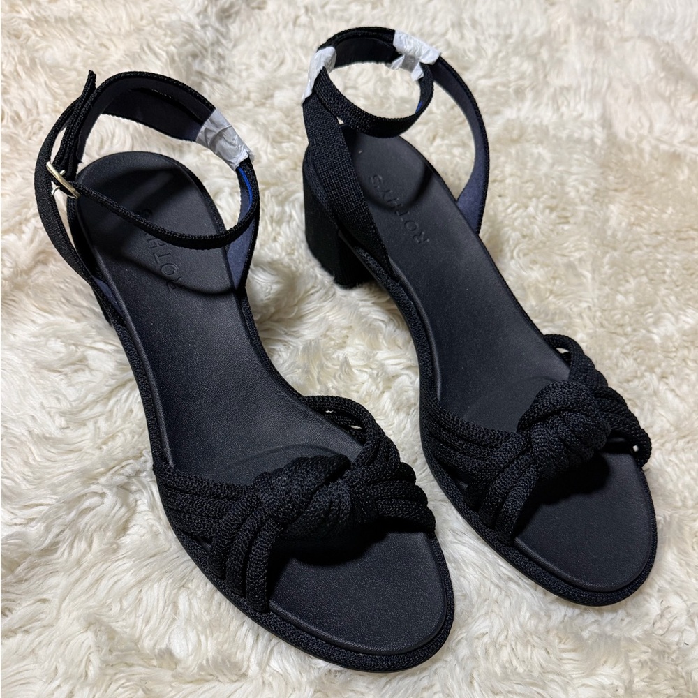 NWT Rothy’s The Knot Sandal in Black - Size 11 - Picture 2 of 7
